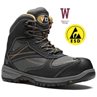 V12 Footwear V1945 Torque IGS Metal Free Women's S1P HI HRO ESD SRC Vegan Hiker Safety Boots